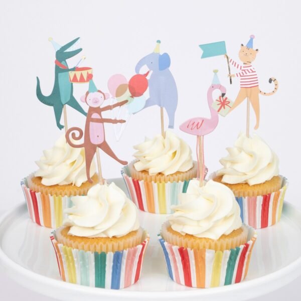 Cupcake kit animaux en parade (x24 toppers)