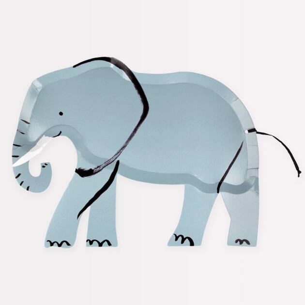 Assiettes en forme d'éléphant x8