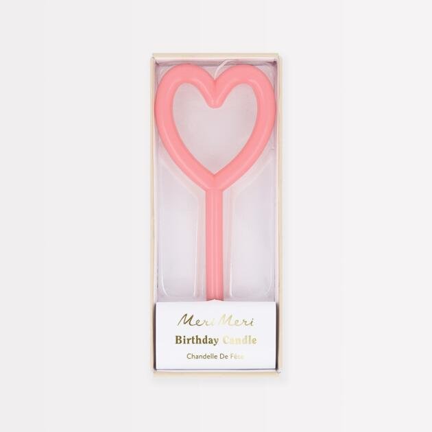 Bougie cœur rose