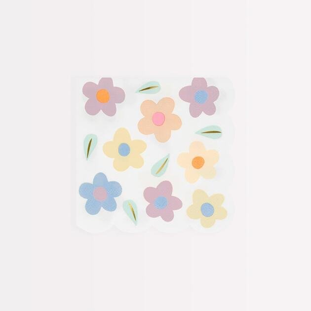 Petites serviettes happy flowers x16