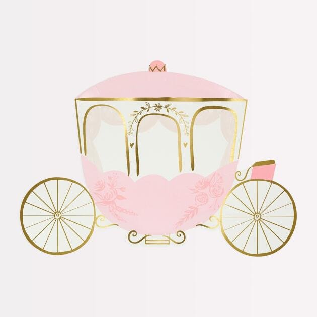 Assiettes carrosse de princesse x8