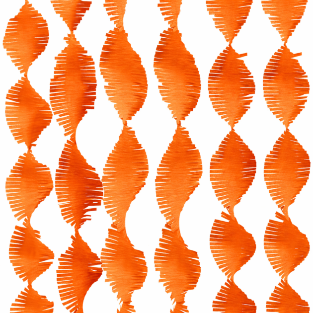 Guirlandes en crépon orange x6
