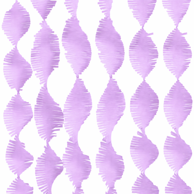 Guirlandes en crépon mauve x6