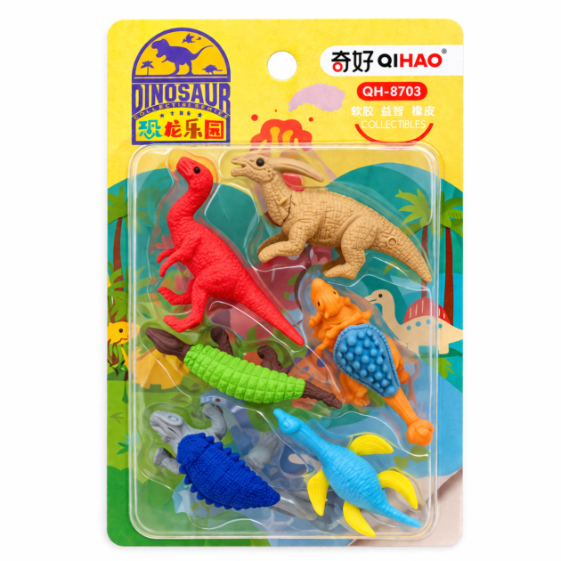 Set gommes dinosaures