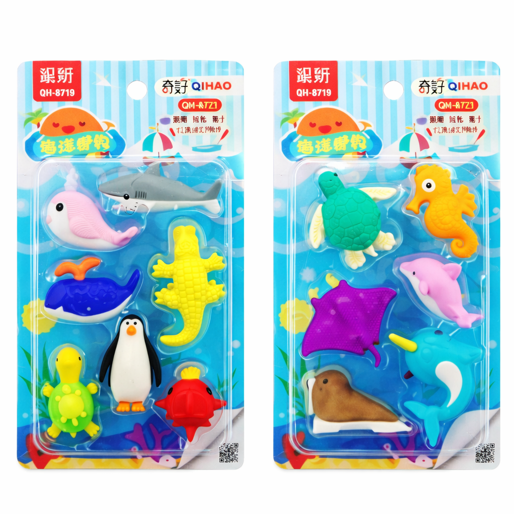 Gommes animaux marins x2