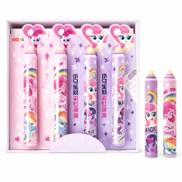 Gommes crayon licorne x2
