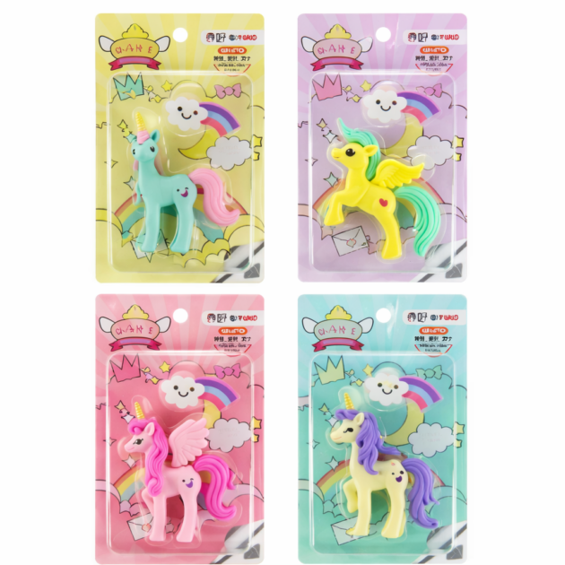 Gommes licornes magiques x4