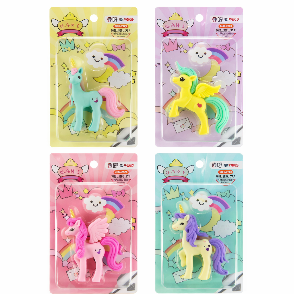 Gommes licornes magiques x4